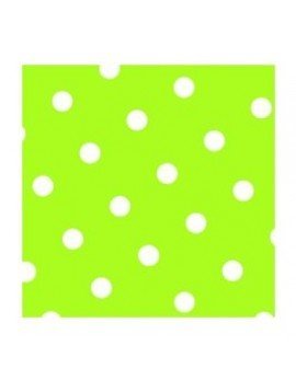 SERVILLETAS DOTS  20 x 20 cm VERDE LIMON (20 Ud/Paq)